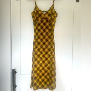 Michael Kors, size M, yellow plaid dress